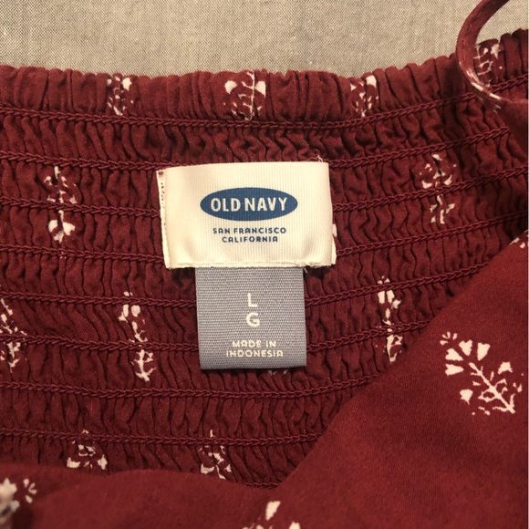 Red patterned spaghetti strap dress from Old Navy - size Large - Picture 2 of 4